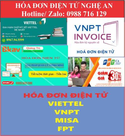 Dịch vụ h&oacute;a đơn điện tử tại Nghệ An