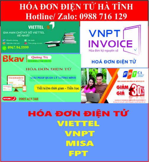 Dịch vụ h&oacute;a đơn điện tử tại H&agrave; Tĩnh